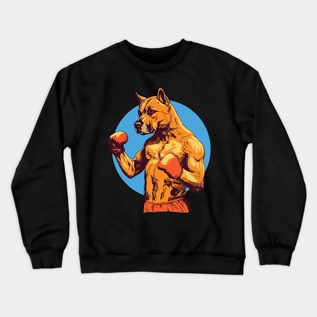 Dog boxer Crewneck Sweatshirt by Bron and Co